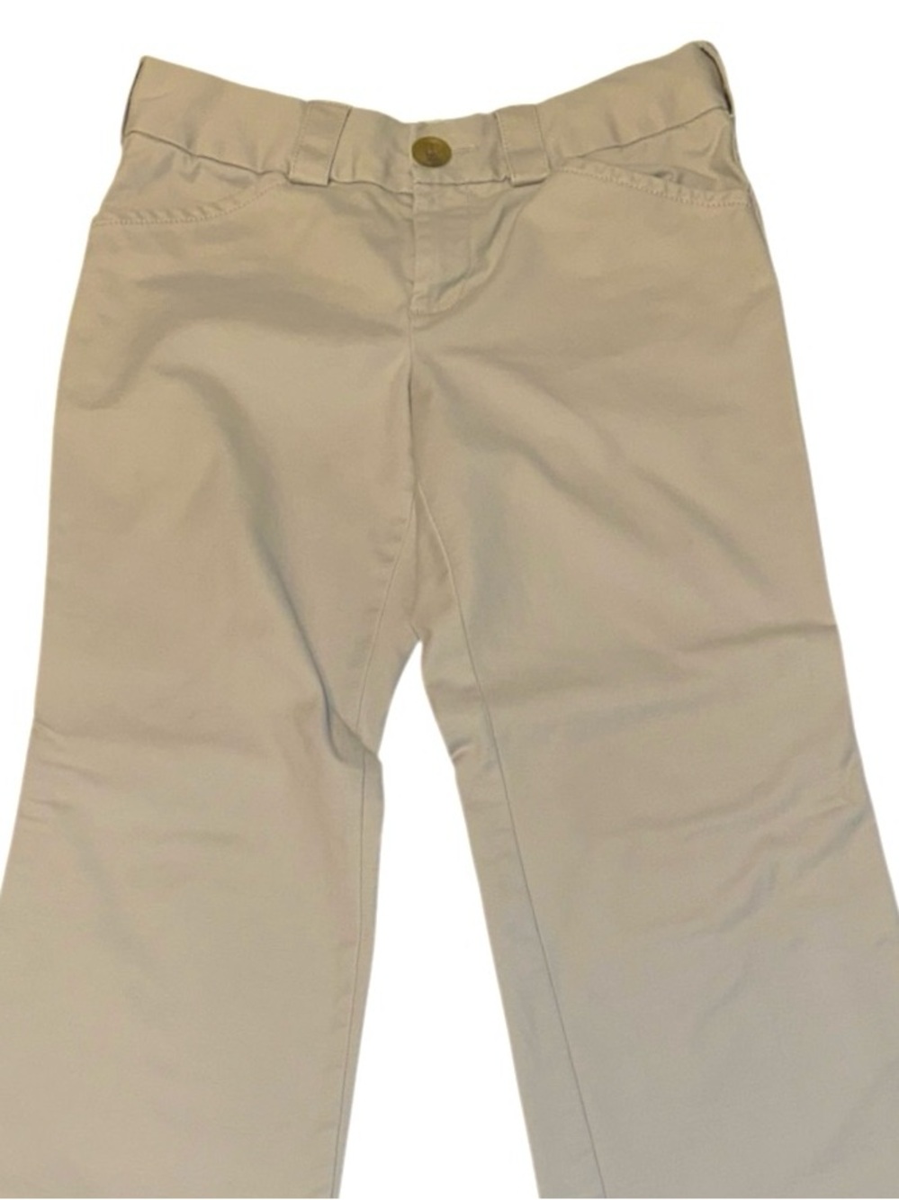 Banana Republic Martin Fit Stretch Pants Size 8 Tan Khaki Cotton Straight Leg